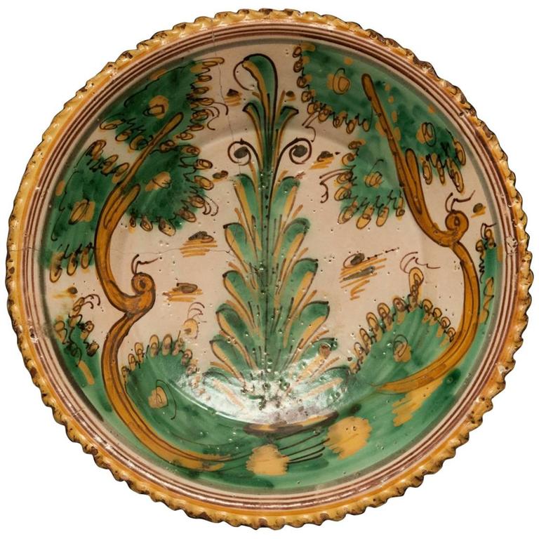 Ceramic Platter, "Tree of Life Motif" For Sale