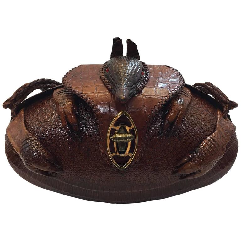 Armadillo Purse with Strap For Sale at 1stDibs | armadillo purse for sale