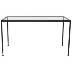 Hand-Forged Hammered Finish Wrought Iron Modernist Coffee Table