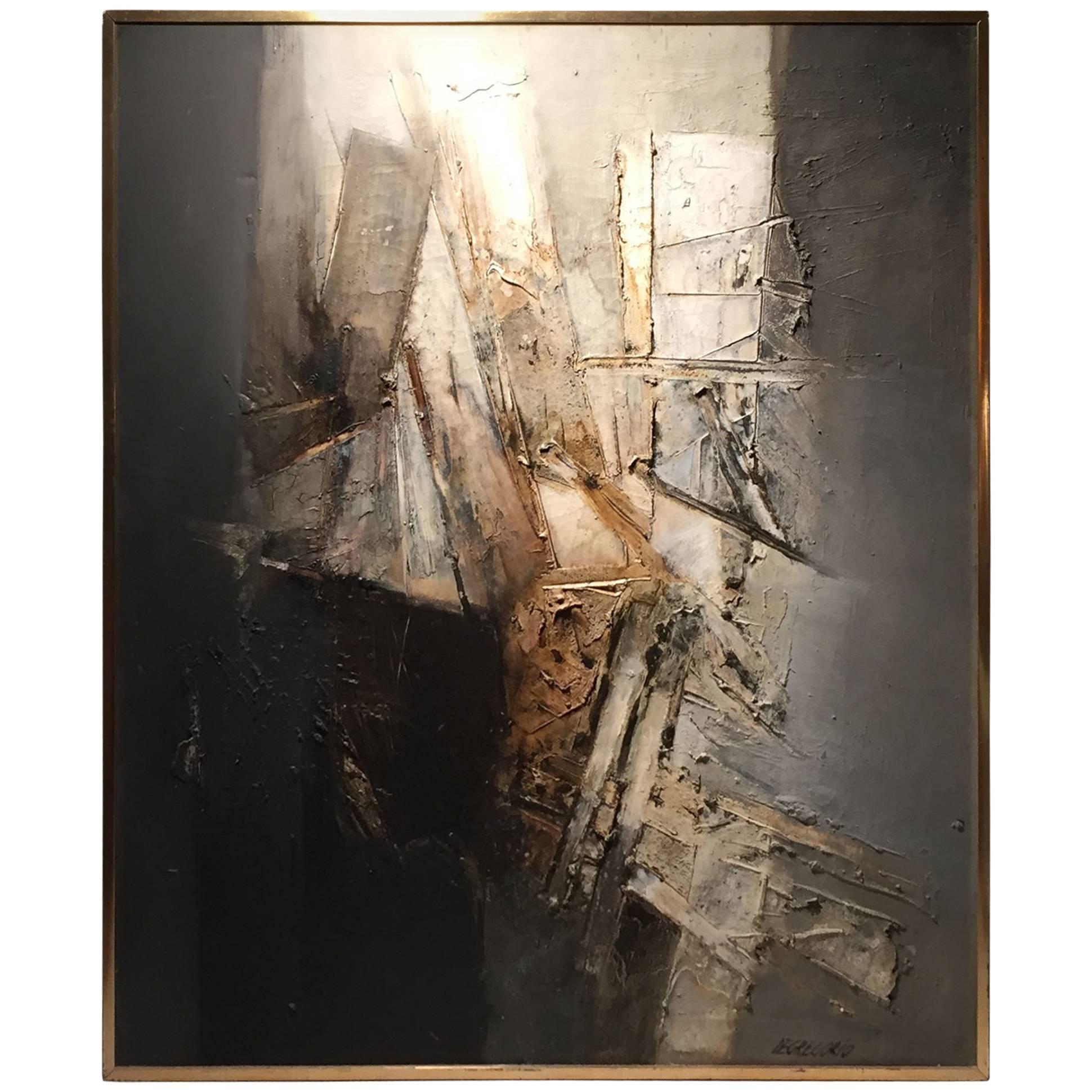 Italian Modern Abstract Expressionist Painting by Giuseppe De Gregorio