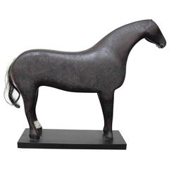 Folk Art Wood Horse Pull Toy 3