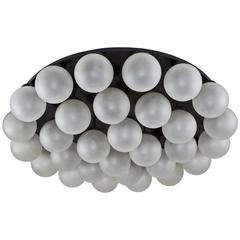 Monumental Thirty Globe Italian Flush Mount Ceiling Light