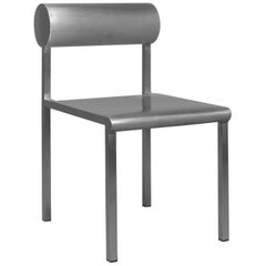 Waka Waka Contemporary Cylinder Back Stainless Steel Accent Chair