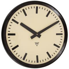 Vintage Huge Bakelite Industrial Train Station Wall Clock in Excellent Condition, 1940s