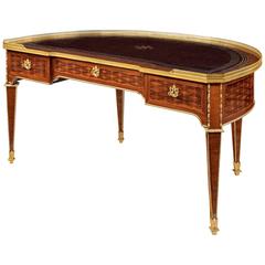 Stunning Rare 19th Century Demilune, Crescent Shaped Desk