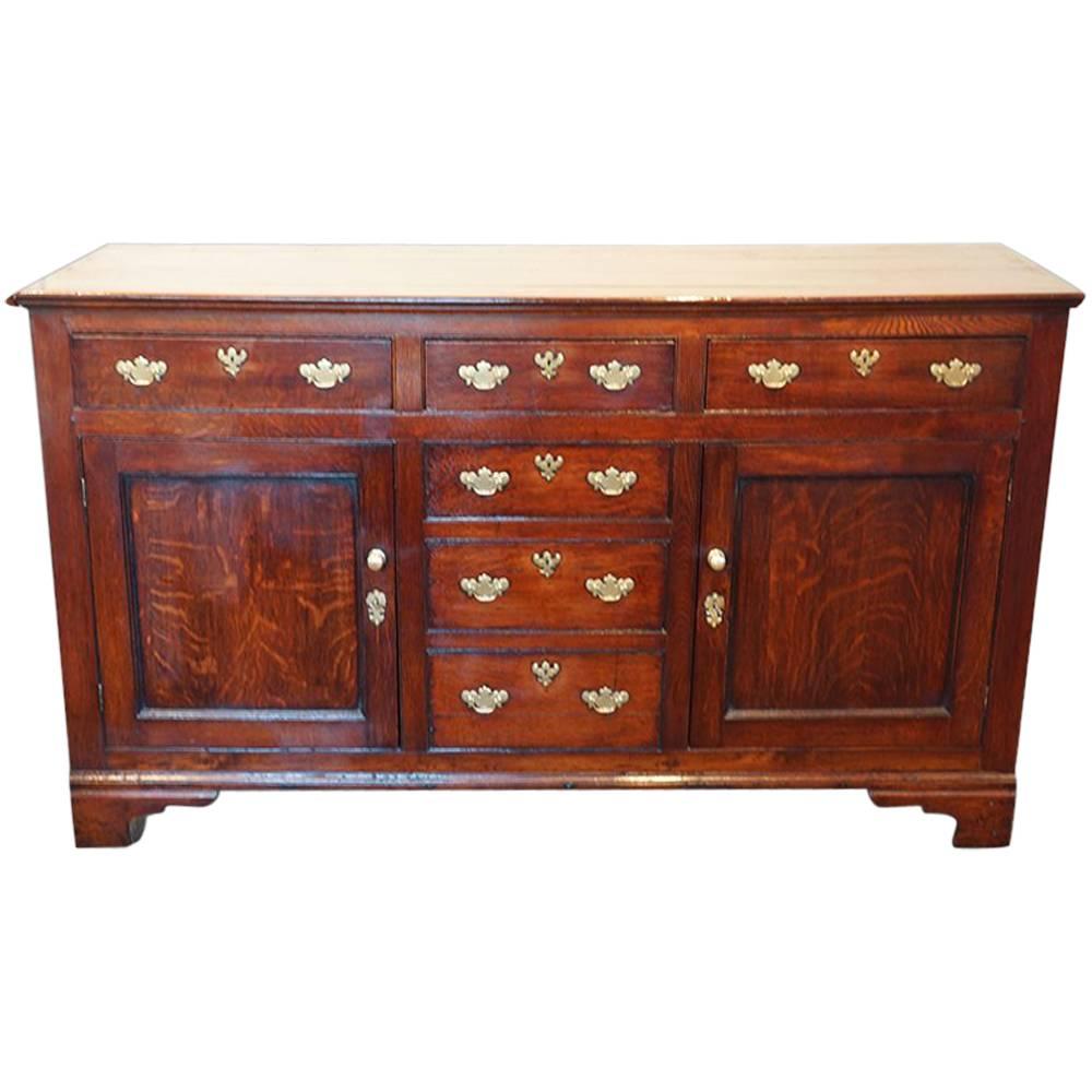 Georgian Oak Cupboard Dresser