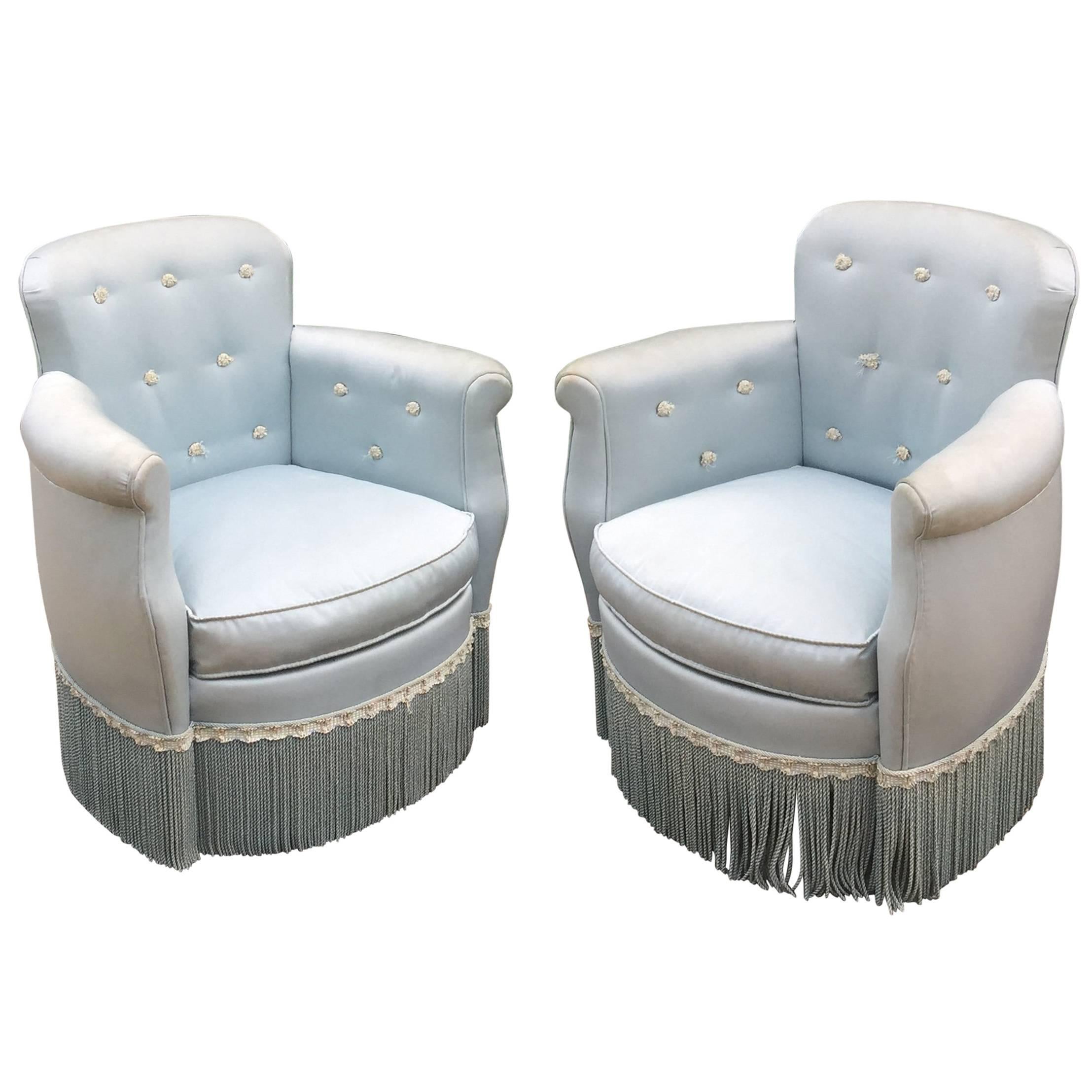 Pair of Art Deco Armchairs in the Style of André Arbus For Sale