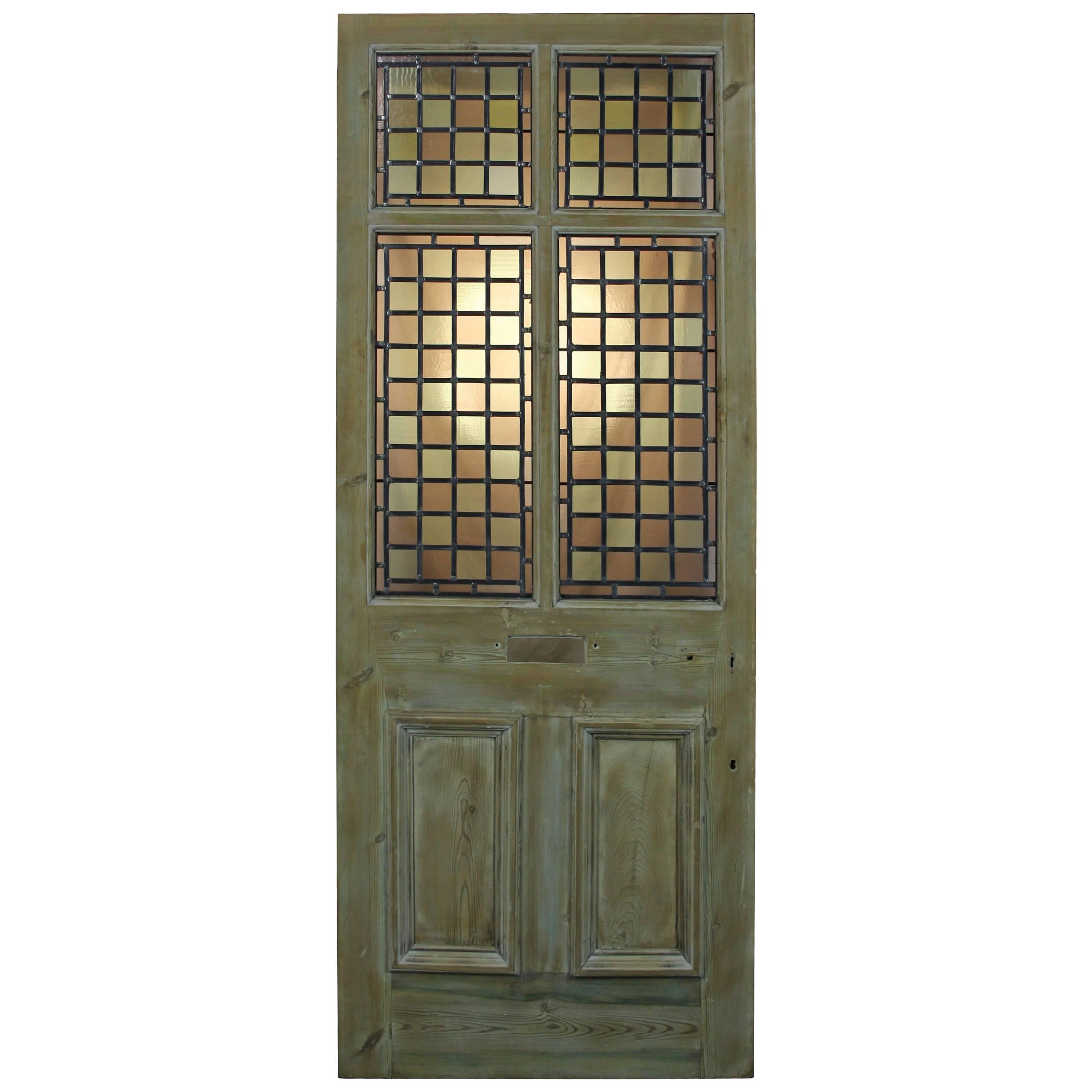 Antique Stained or Leaded Glass Front Door