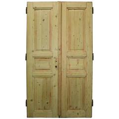 Pair of 19th Century French Pine Double Doors 8