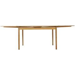 Mid-Century Danish Oak Extendable Dining Table