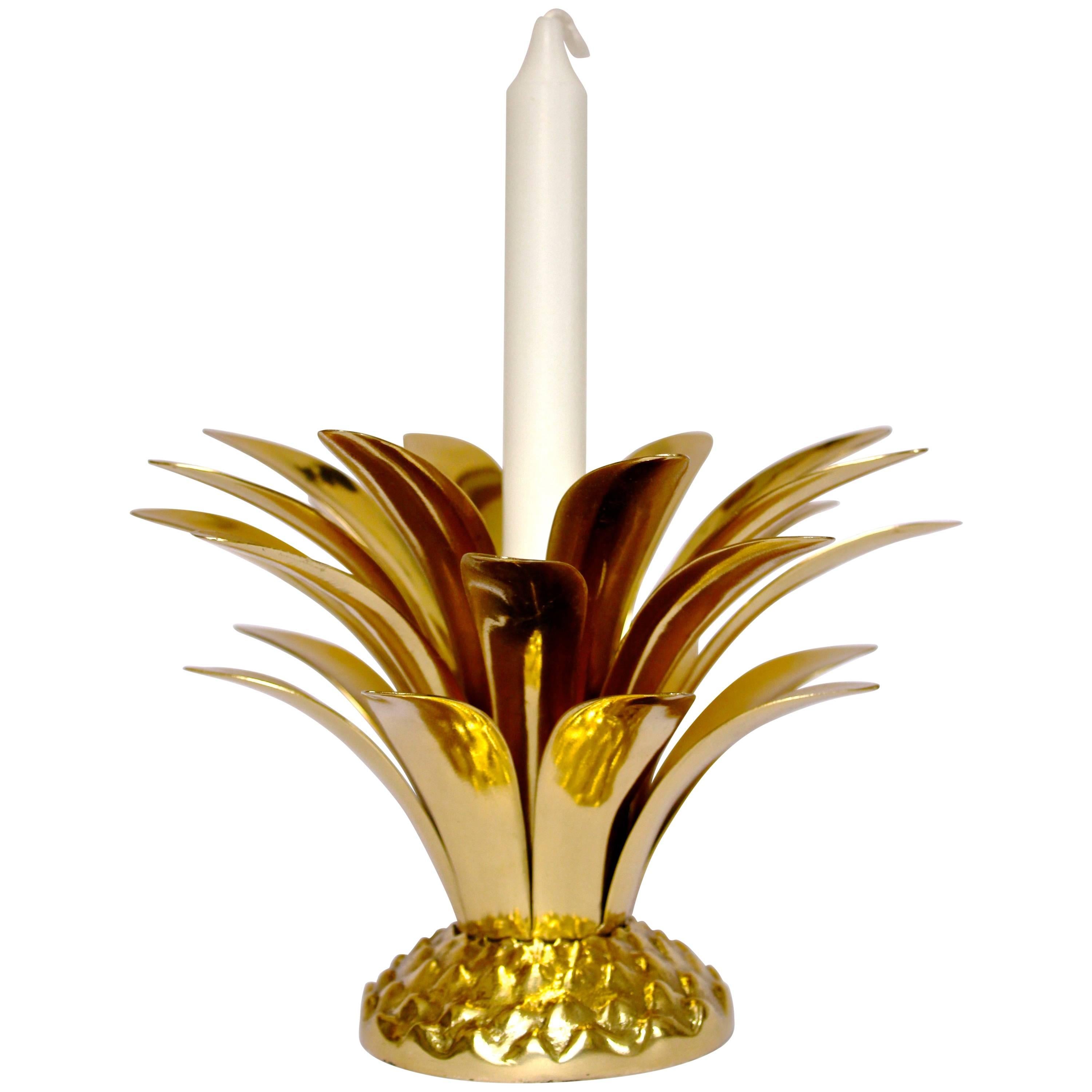 Handmade Cast Brass Pineapple Candleholder