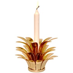 Stackable Handmade Cast Brass Pineapple Candleholder
