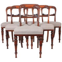 Set of Six Stunning Rosewood Dining Chairs