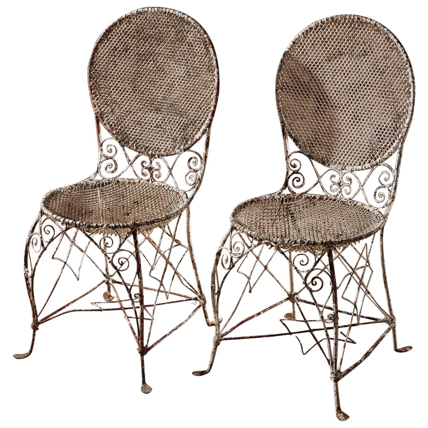 Beautiful Pair of Regency Orangery Chairs