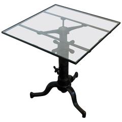 Vintage Industrial Satellite Adjustable Table 7
