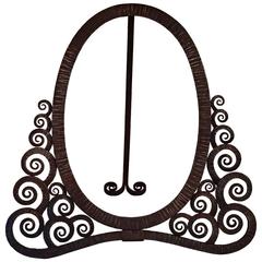 Art Deco Wrought Iron Picture Frame or Table Mirror by Edgar Brandt 7