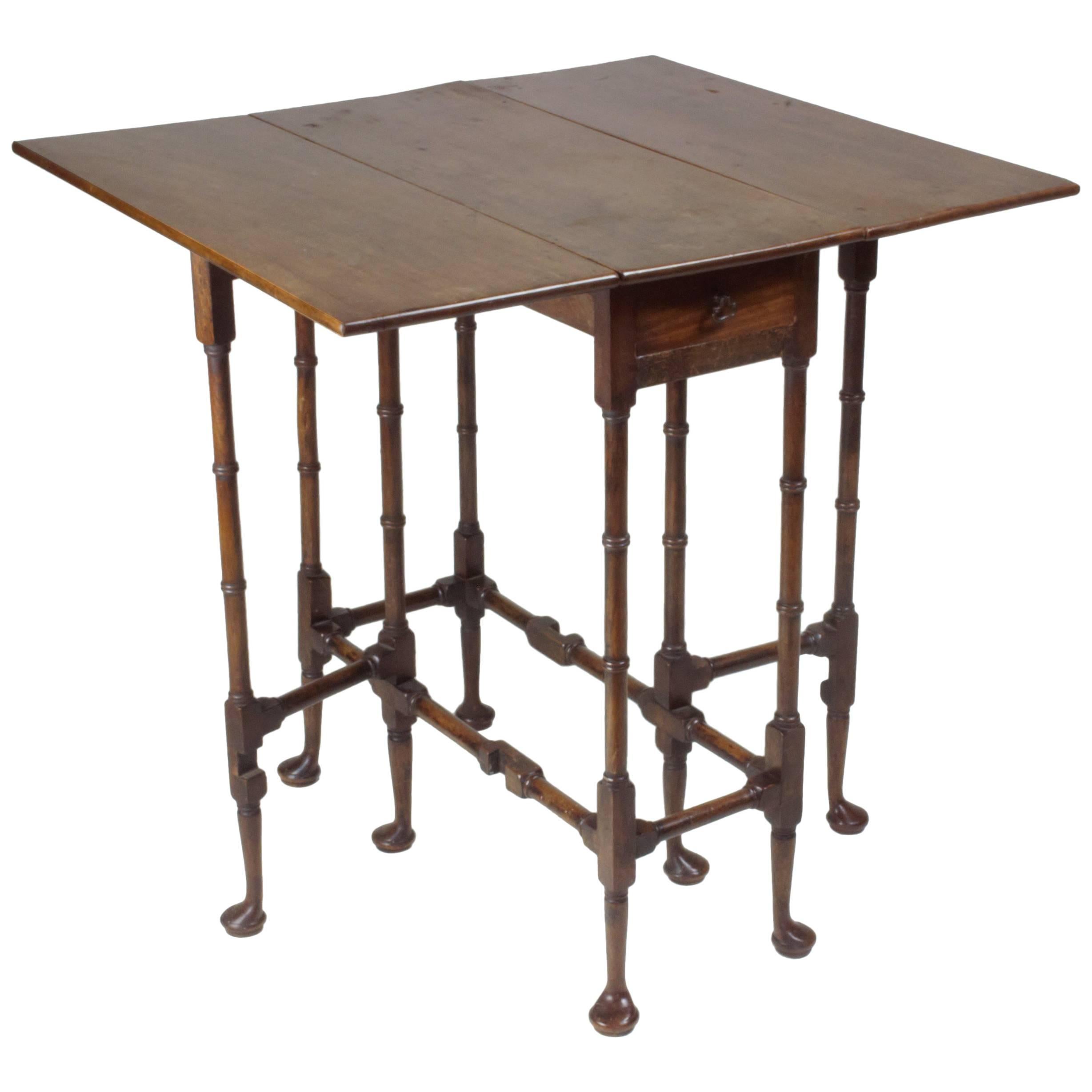 18th Century Mahogany Spider-Leg Occasional Table For Sale