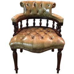 Original Old Chesterfield Armchair, circa 1890 9