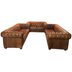 Chesterfield Seating Set in Vintage Style, Absolutely Rare