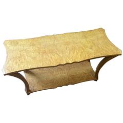 Vintage Art Deco Table in a Beautiful Blonde Bird’s-Eye Maple