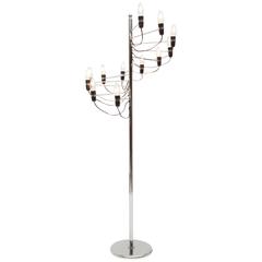 Retro Gino Sarfatti Flos Spiralling Floor Lamp 