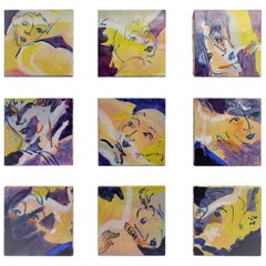 Nine Oil Paintings on Canvas on the Theme of "The Dancers" by E. Ballestra