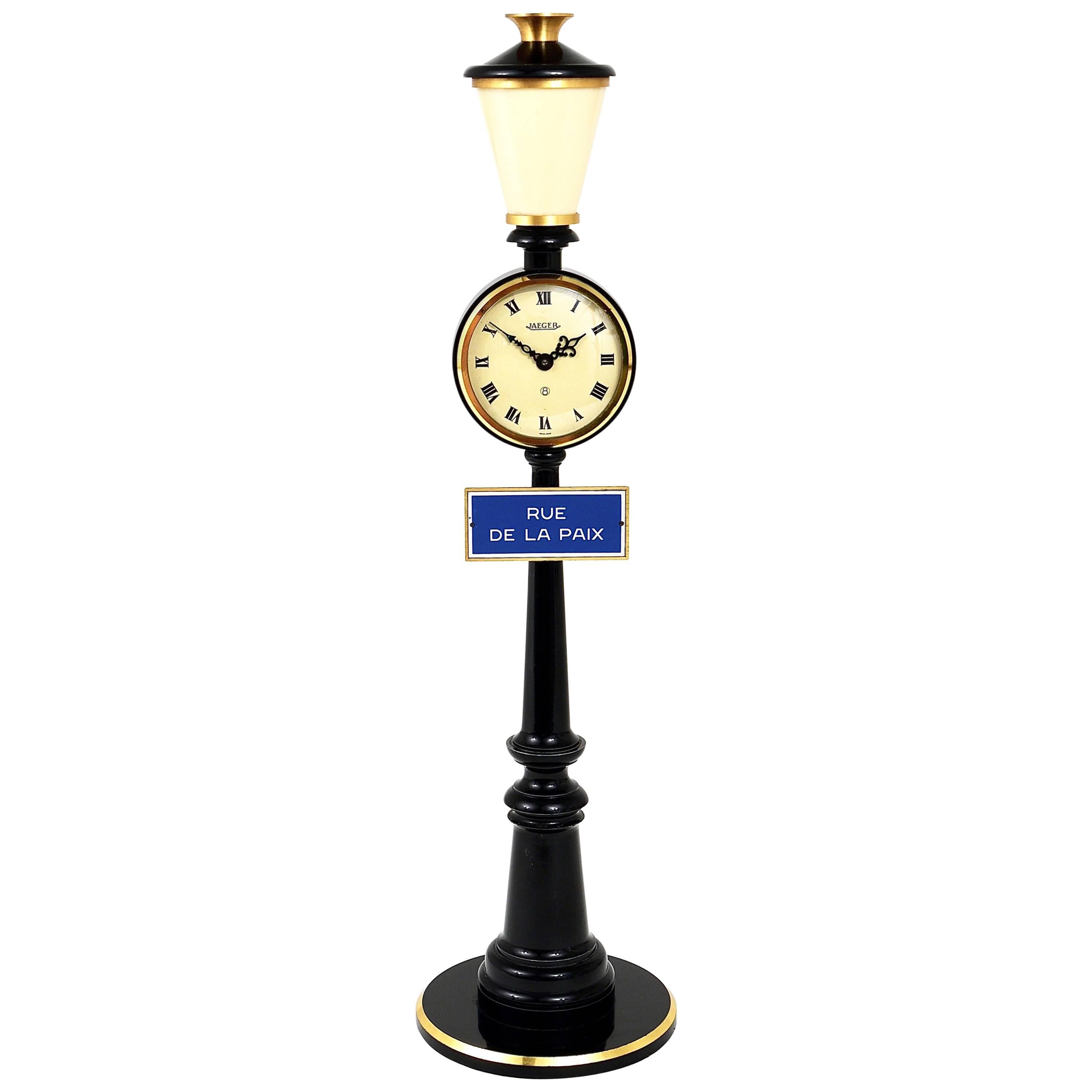 Jaeger-LeCoultre Rue De La Paix Street Lamp Table Clock, Switzerland, 1960s