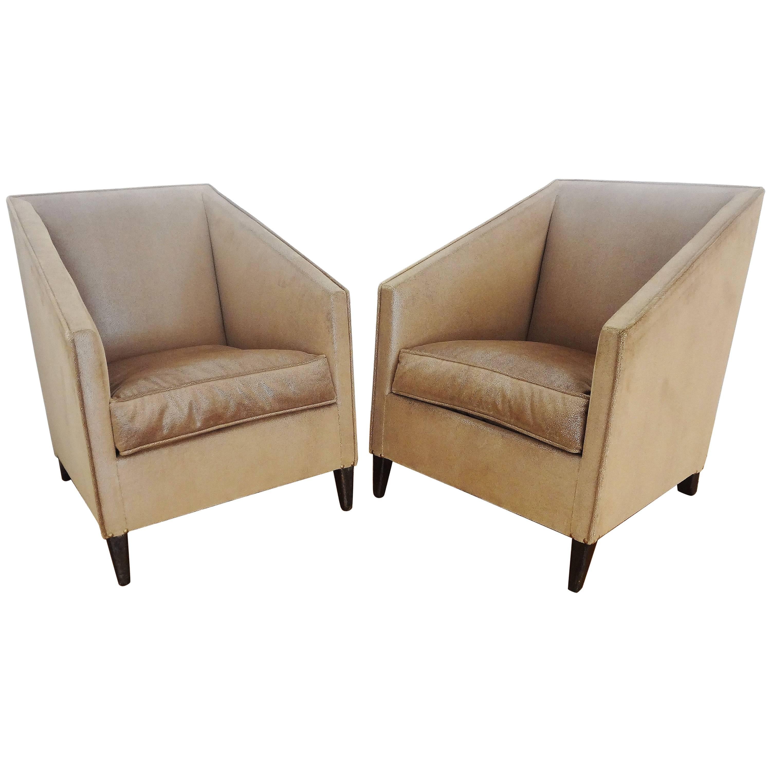 Pair of Modernist Armchairs, 1920s, by Francis Jourdain For Sale