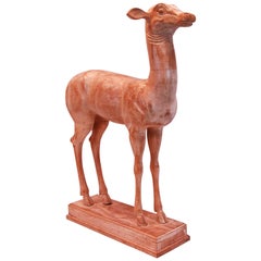 Carved Wooden Sculpture of Fallow Fawn from Pisoni
s Villa at Herculaneum Carved Wooden Sculpture of Fallow Fawn from Pisoni
s Villa at Herculaneum