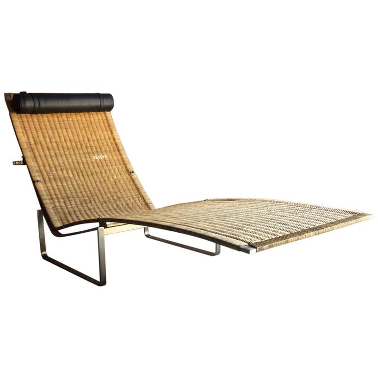 Stunning Poul Kjærholm Style Chaise Longue Lounger Model no. PK24