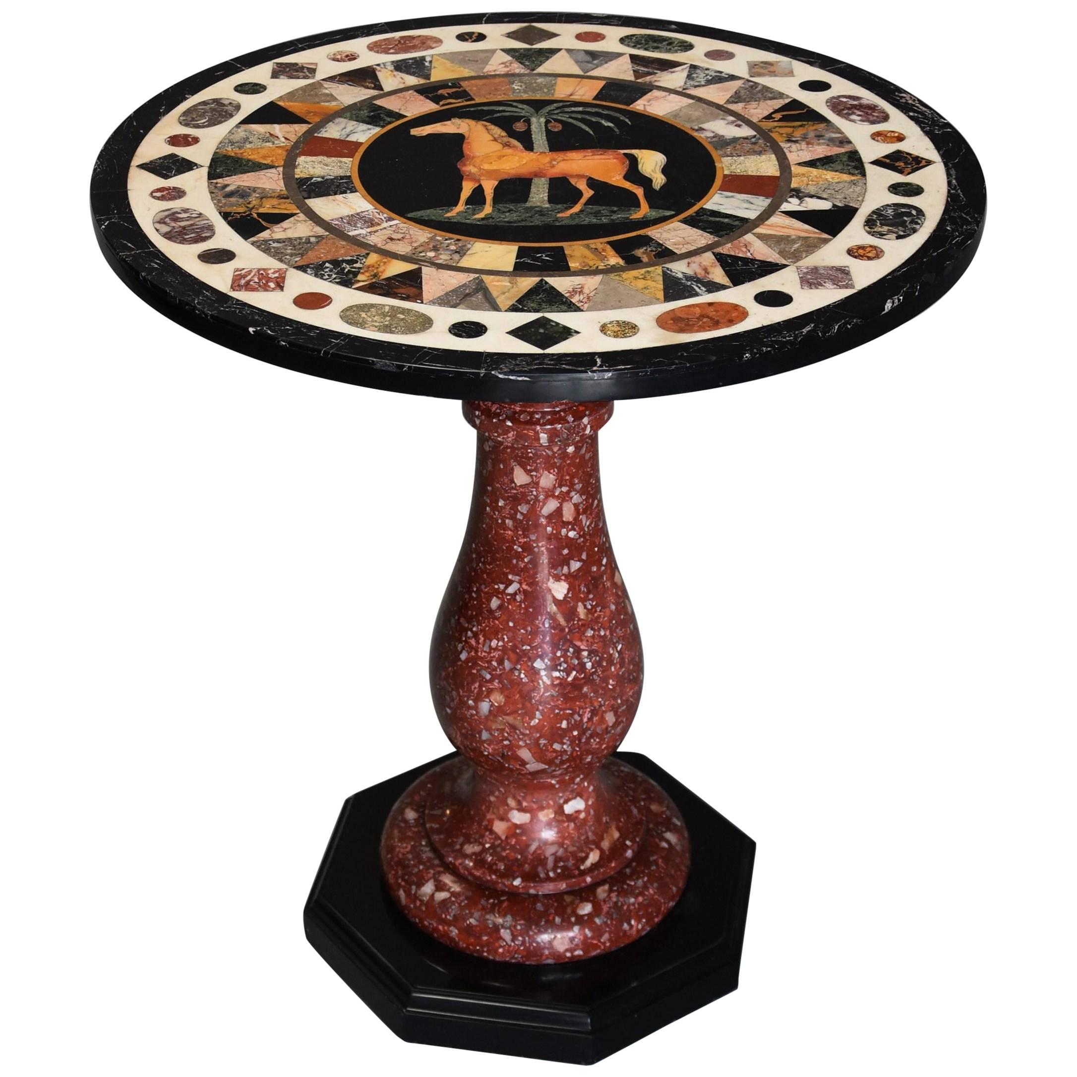 Superb Quality Mid-19th Century Maltese Pietra Dura Marble Centre Table For Sale