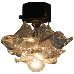 Lovely Murano Glass Flower Pendant, Flush Mount, circa 1960s 6