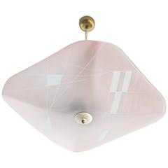 Glass Chandelier Attributed to Pietro Chiesa for Fontana Arte 4