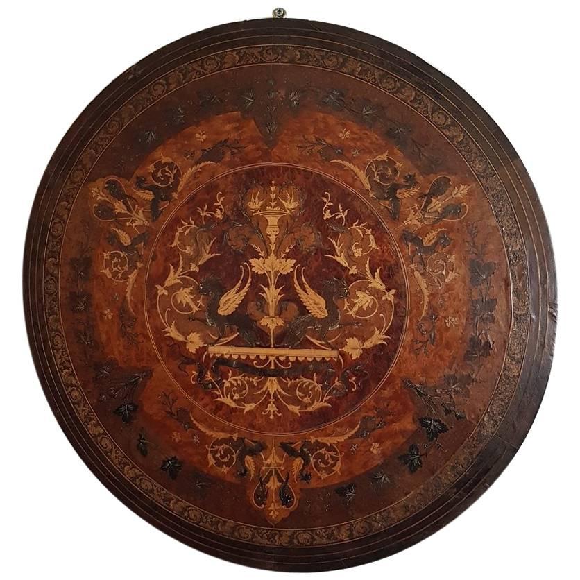 Late 19th Century Mythological Marquetry Table-Top