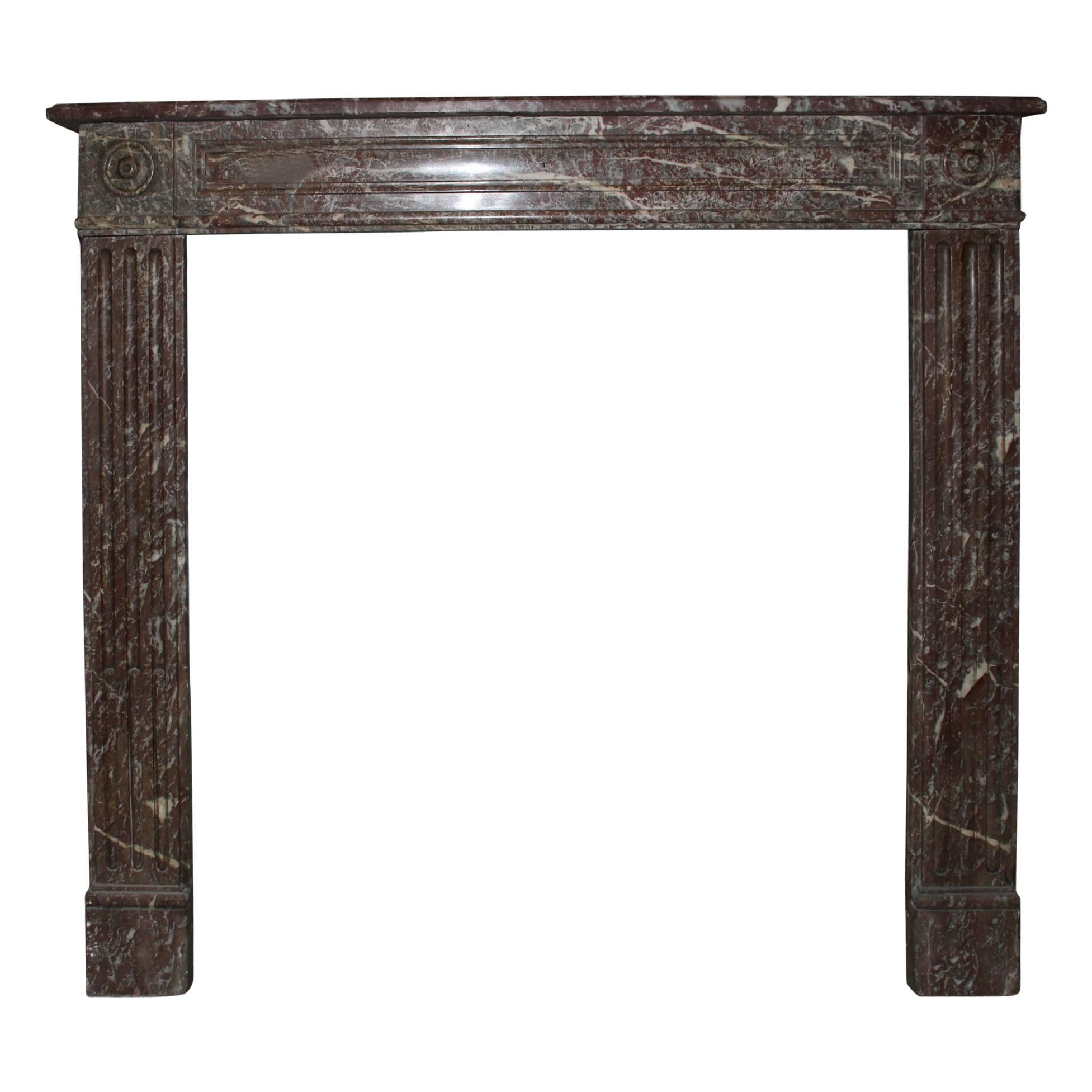 French, Louis XVI Style Marble Mantel
