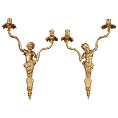 19th Century Napoleon III Ormolu Sconces