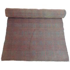 Antique Flat Woven Americana Carpet Runner 10