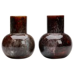 Pair of Royal Worcester Art Pottery Vases, 19th Century