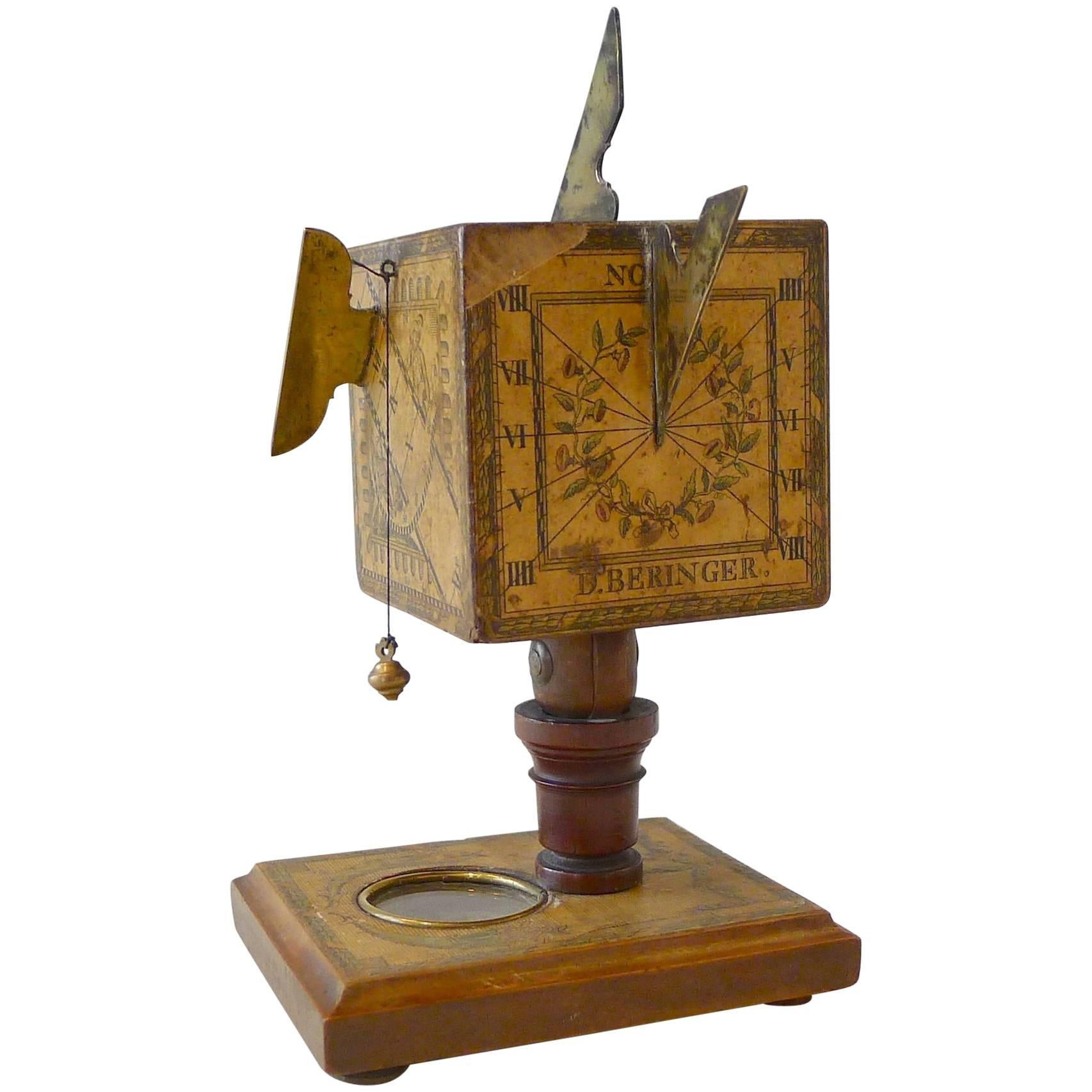 Cubic Sundial, 18th Century For Sale