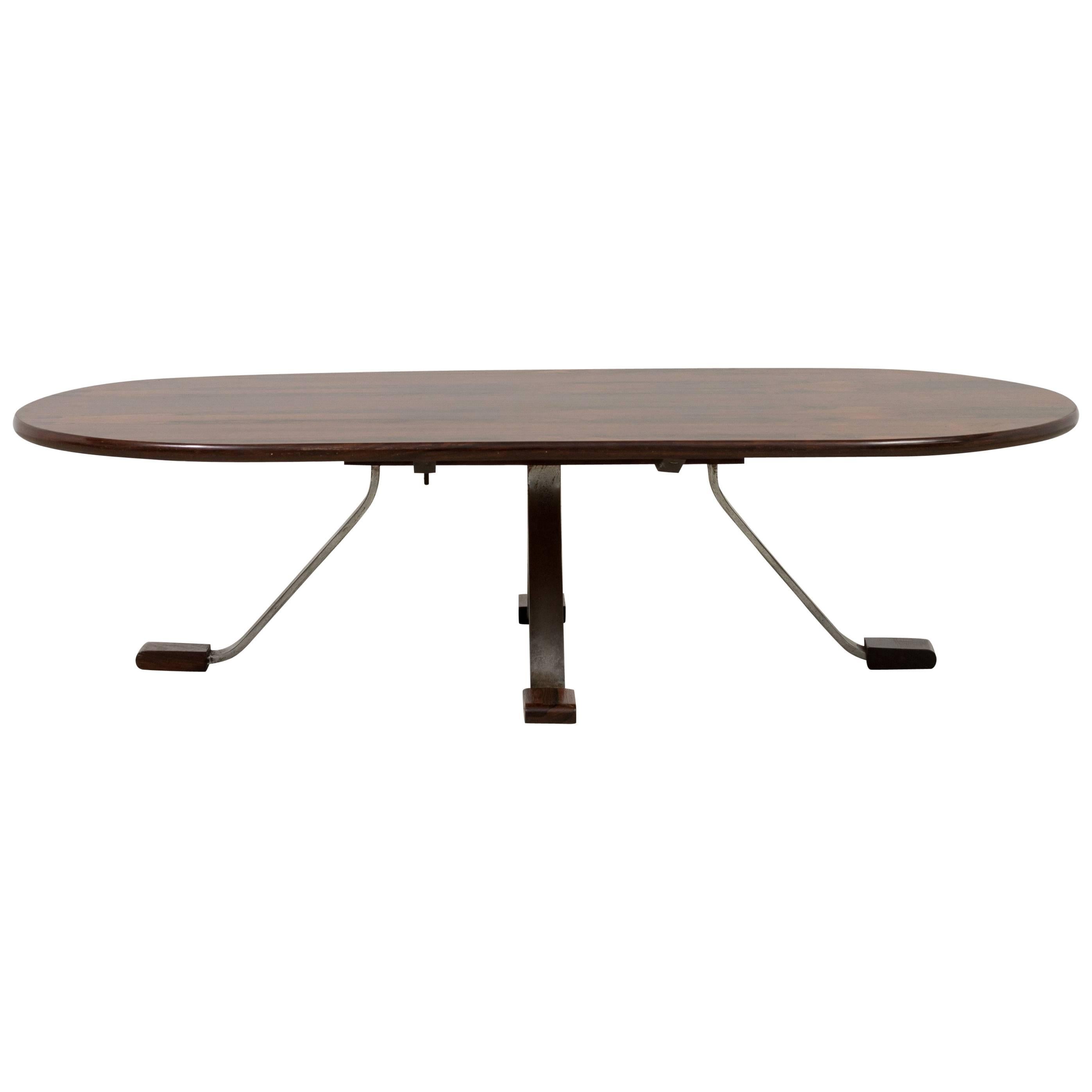 Lafer Oval Coffee Table by Percival Lafer For Sale