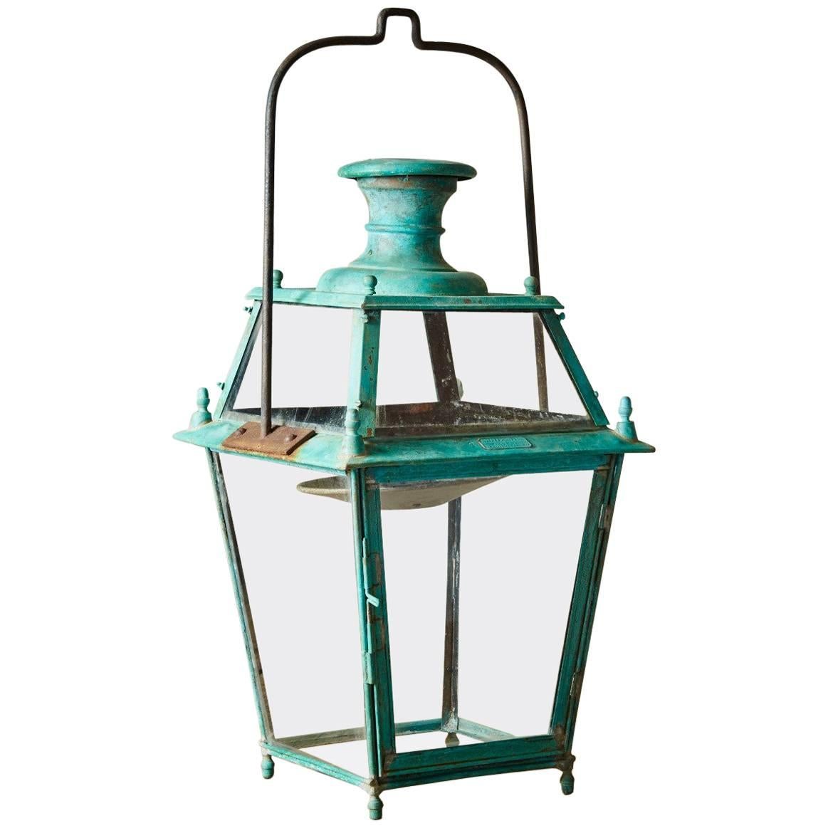 Brass Candle Lantern For Sale