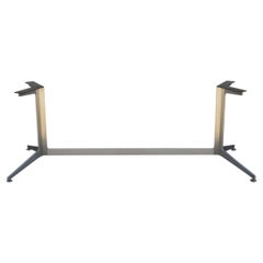 Used Single Minimalistic Heavy Polished Aluminum Table or Desk Base