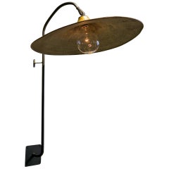 Large Industrial Goose Neck Shaded Wall Sconce