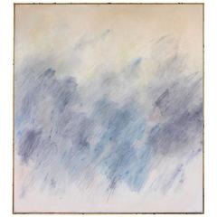 Large Abstract Painting in the Style of Cy Twombly