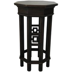 1960s, Asian Fretwork Octagon Side Table Plant Stand 9