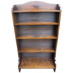 Antique Oak Open Bookcase