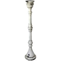 19th Century White Painted Large Floor Torcheres Pedestal