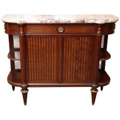 Louis XVI-Style Mahogany and Marble Top Buffet/Server, Early 20th Century