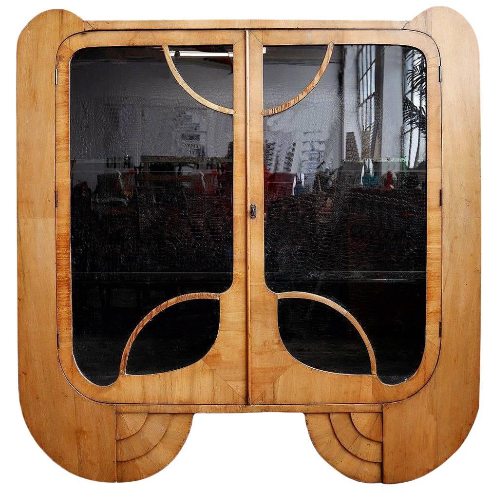 Art Deco Modernist English Display Cabinet