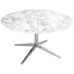 Table de salle à manger ronde en marbre Florence Knoll pour Knoll International
